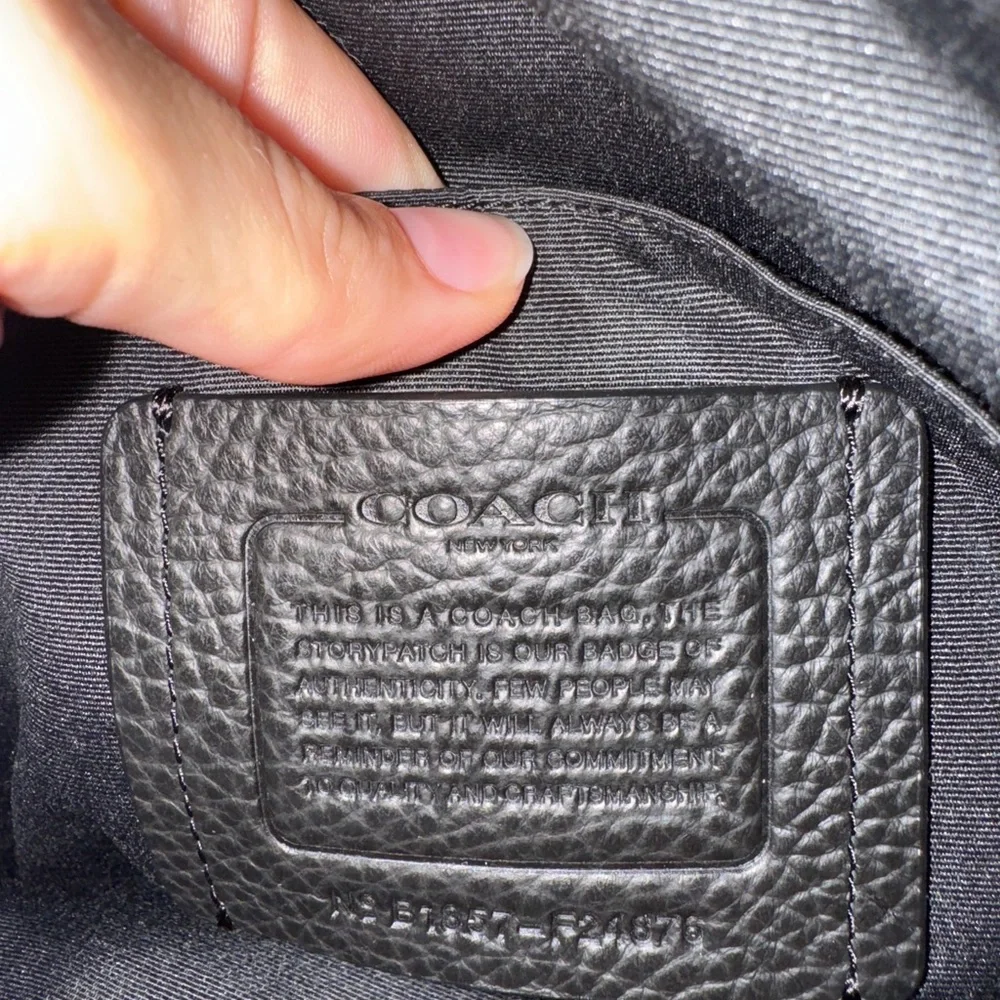 Coach Black Leather Messenger Bag - Picture 4 of 4